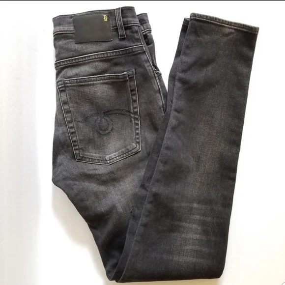 R13 High Rise Skinny Jeans Size 27 Faded Black - Picture 5 of 8